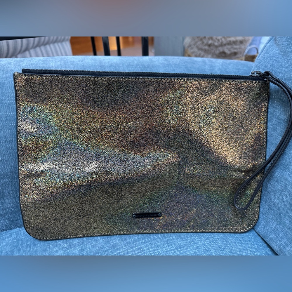 Rebecca Minkoff gold clutch